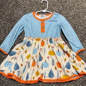 Marie Nicole 2t Blue and Orange Kids Dress